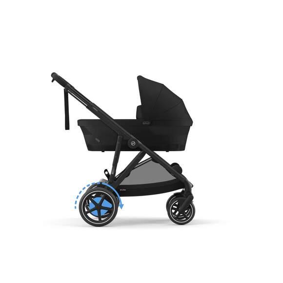 CYBEX Športový kočík E-GAZELLE, farba MOON BLACK (black rám)