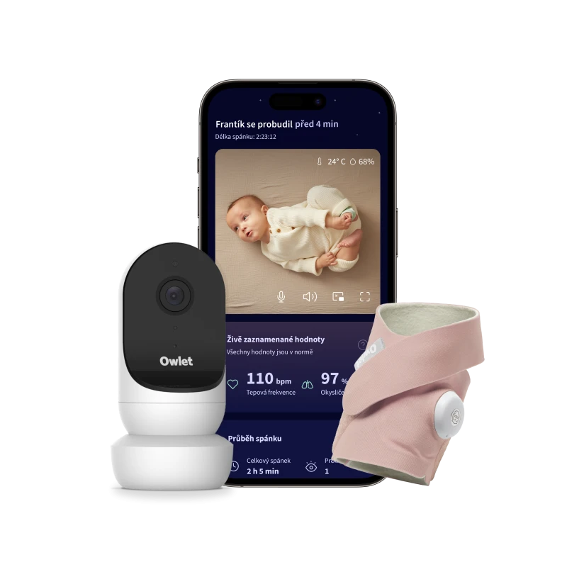 OWLET DREAM SOCK + CAM2 BUNDLE - DUSTY ROSE Pestúnka s Monitorom