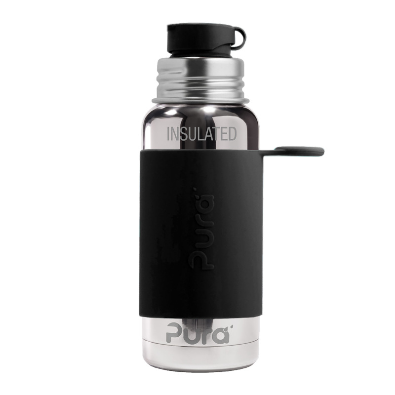 PURA Termo fľaša so športovým uzáverom 475ml, Black