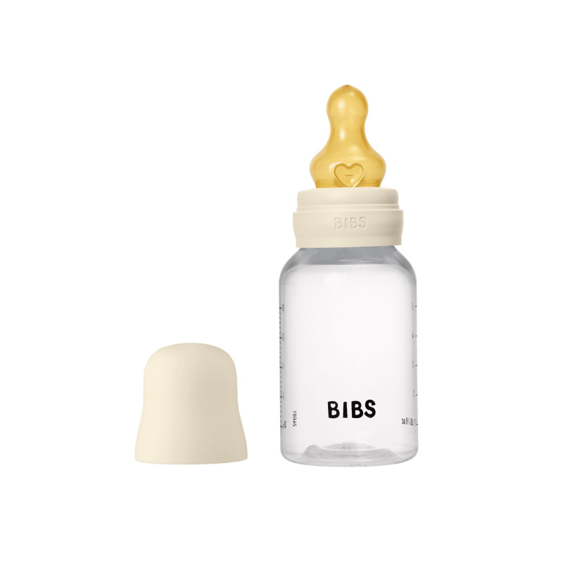 BIBS Antikoliková fľaša s kaučukovým cumlíkom 150ml, Ivory