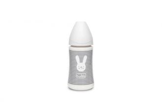 SUAVINEX | Premium fľaša 270 ml 3P HYGGE prúžky - sivá