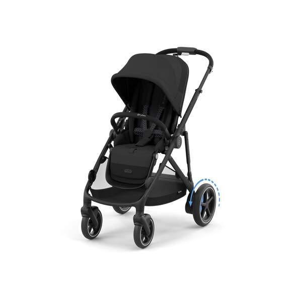 CYBEX Športový kočík E-GAZELLE, farba MOON BLACK (black rám)