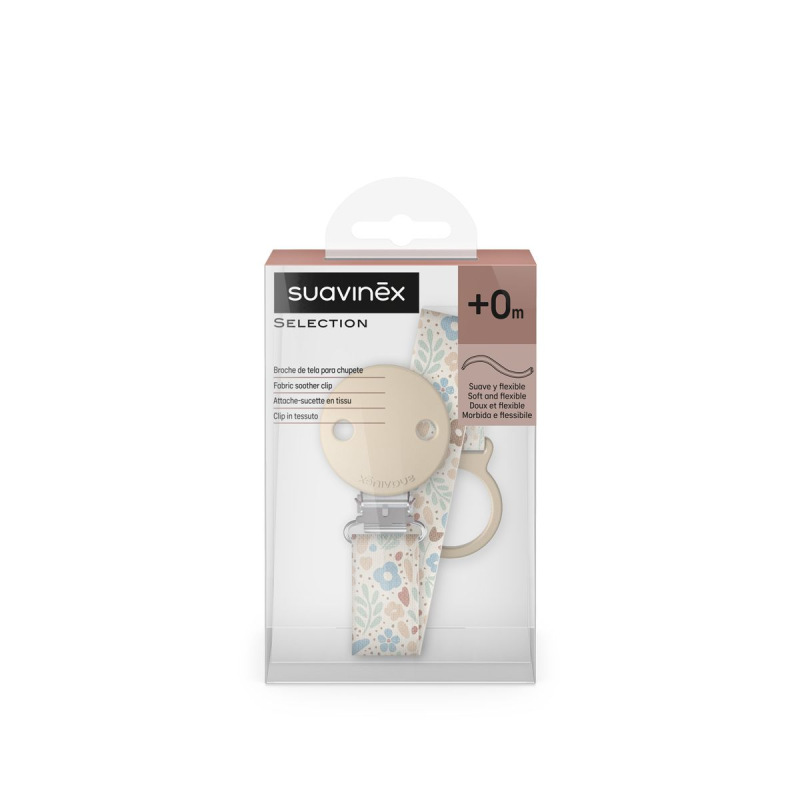 SUAVINEX | KLIP na cumlík so stuhou WONDERLAND NEW - krémový kvet 3