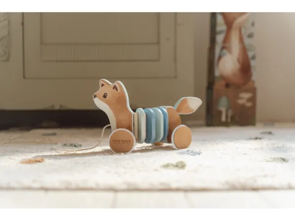 Ťahacia líška drevená Forest Friends 2