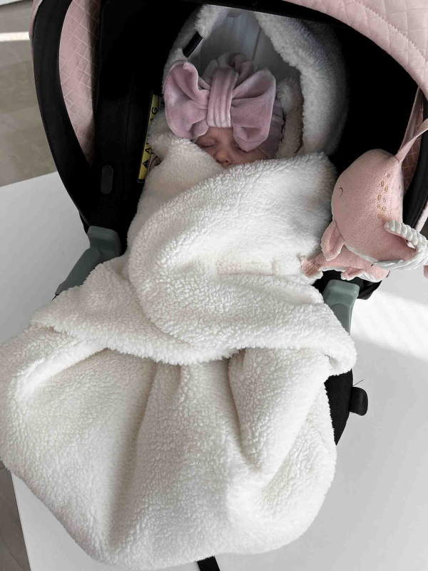 Detská čiapka / Turban s Mašľou, VELVET LILA 6