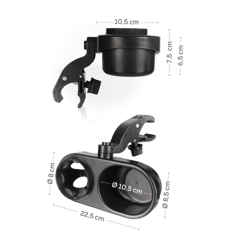 Držák na svačinu na kočárek, Black 4