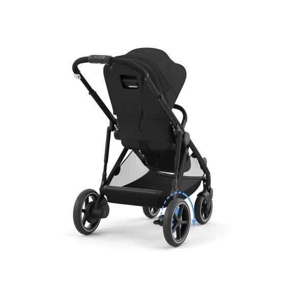 CYBEX Športový kočík E-GAZELLE, farba MOON BLACK (black rám)