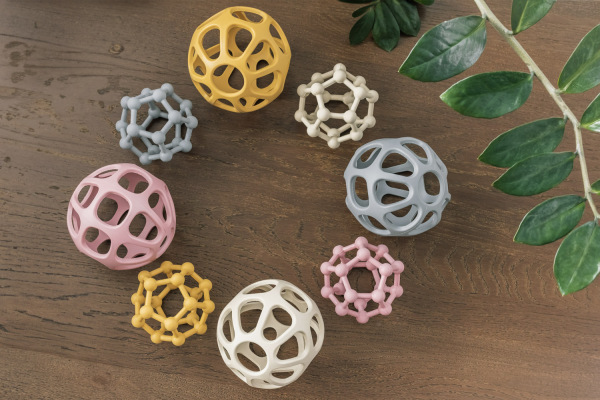 Silikónové hryzátko Round, Dove Grey 5