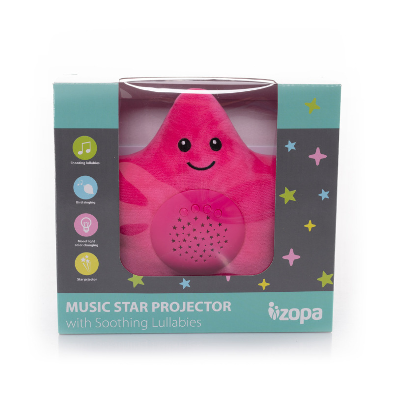 Plyšová hračka s projektorom Hviezda, Pink 1