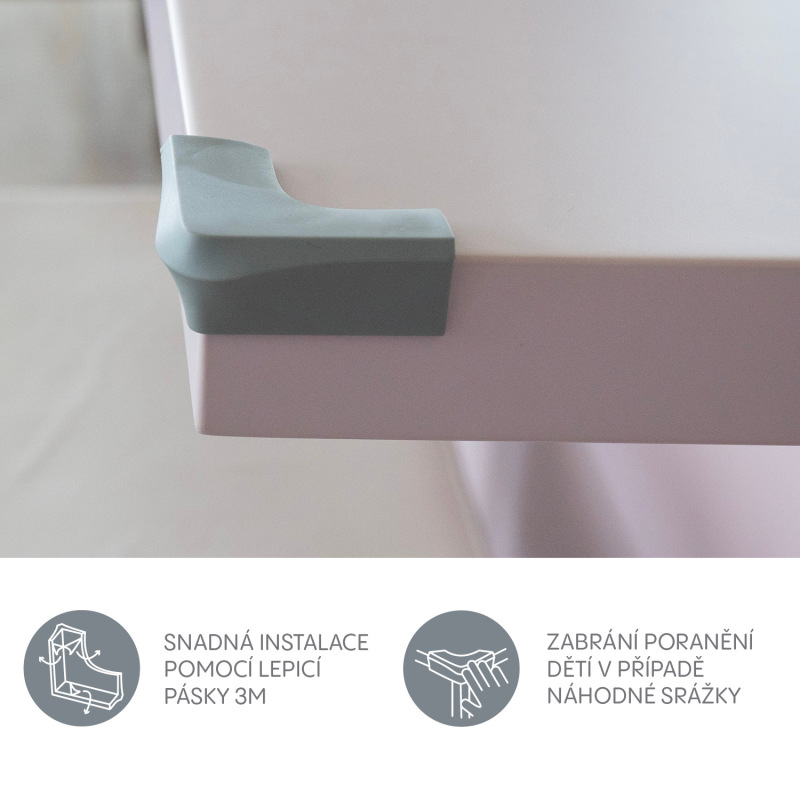 Gumová ochrana rohov 4ks XL, Grey 1