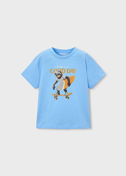 Mayoral chlapčenské tričko "good day" Sky Blue