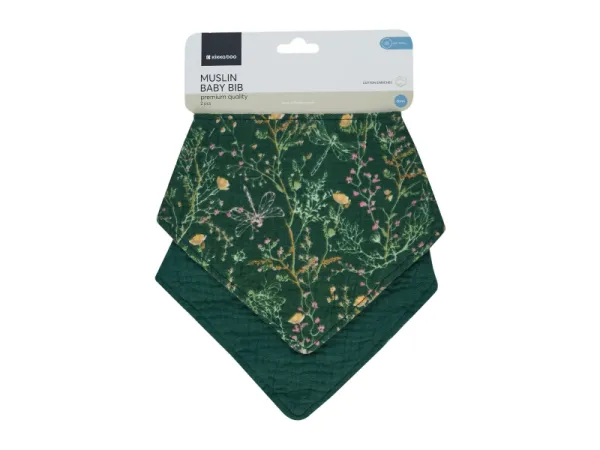 Podbradník bandana 2ks Secret Garden Green
