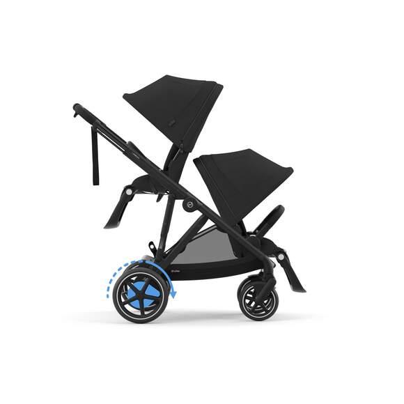 CYBEX Športový kočík E-GAZELLE, farba MOON BLACK (black rám)