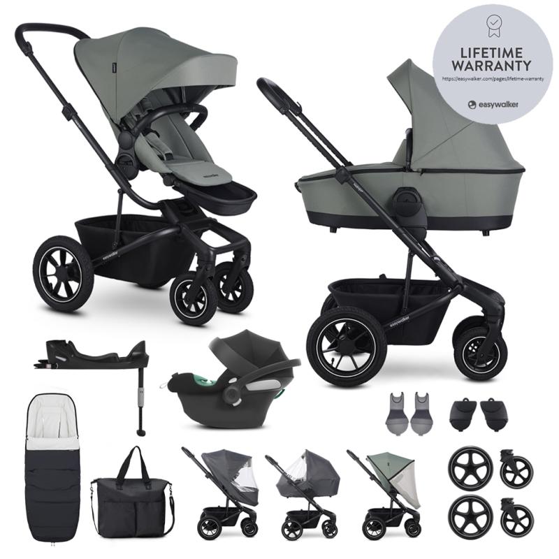 EASYWALKER Kočík kombinovaný Harvey⁵ Agave Green XXL AIR + CYBEX Aton B2 i-Size + základňa