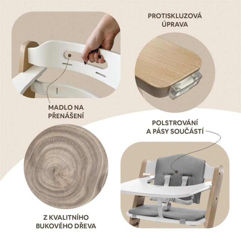 Drevená jedálenská stolička Clipp & Clapp, Nature 3