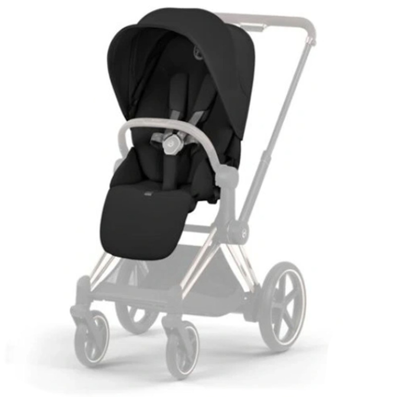 Cybex e-Priam Comfort 2026 rám RoseGold + fusak, Sepia Black 1