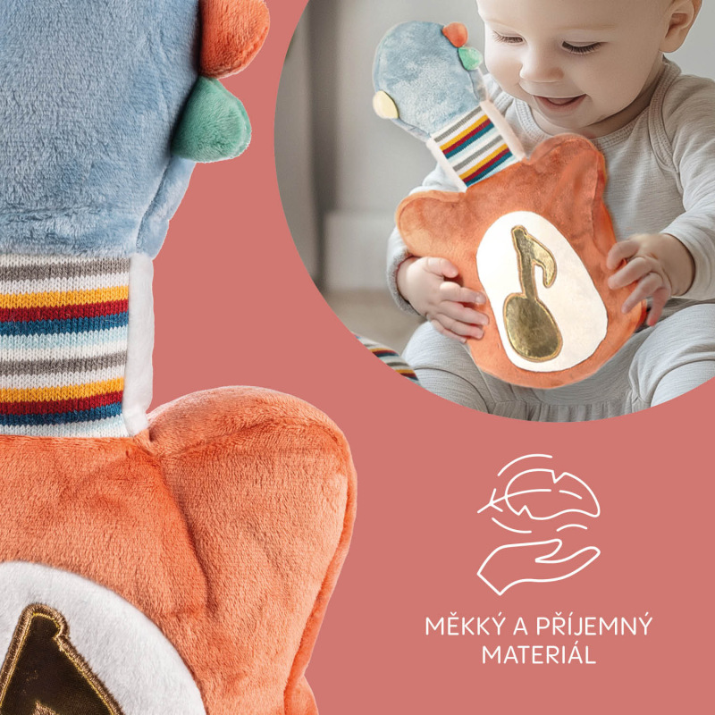 Plyšová hudobná hračka 3v1, My first guitar 3