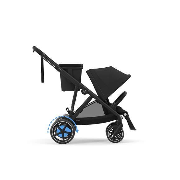 CYBEX Športový kočík E-GAZELLE, farba MOON BLACK (black rám)