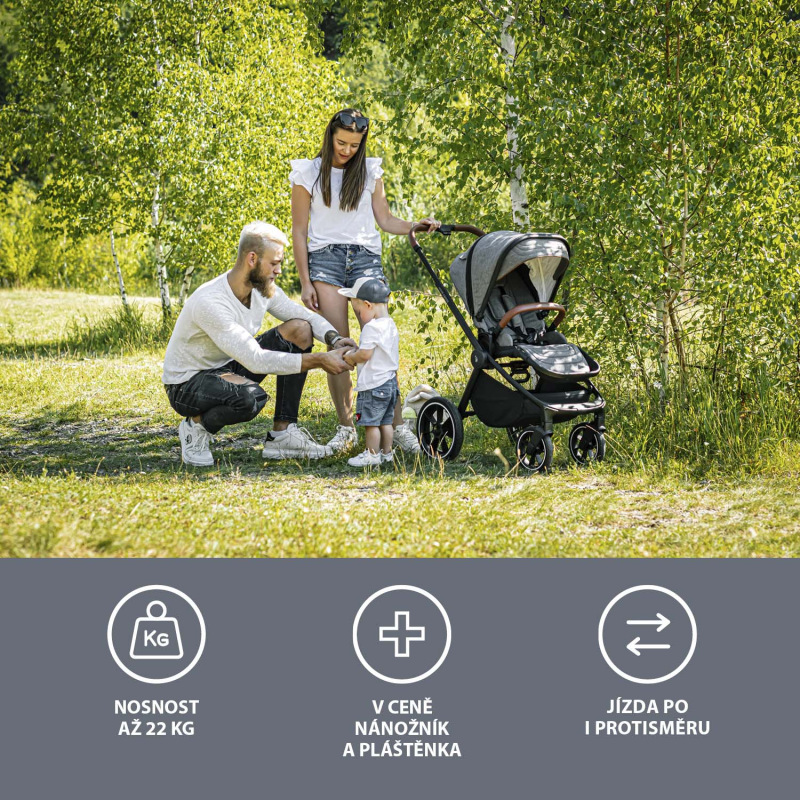 SET Športový kočík Move Cross + korba XL, Night Black/Black 2