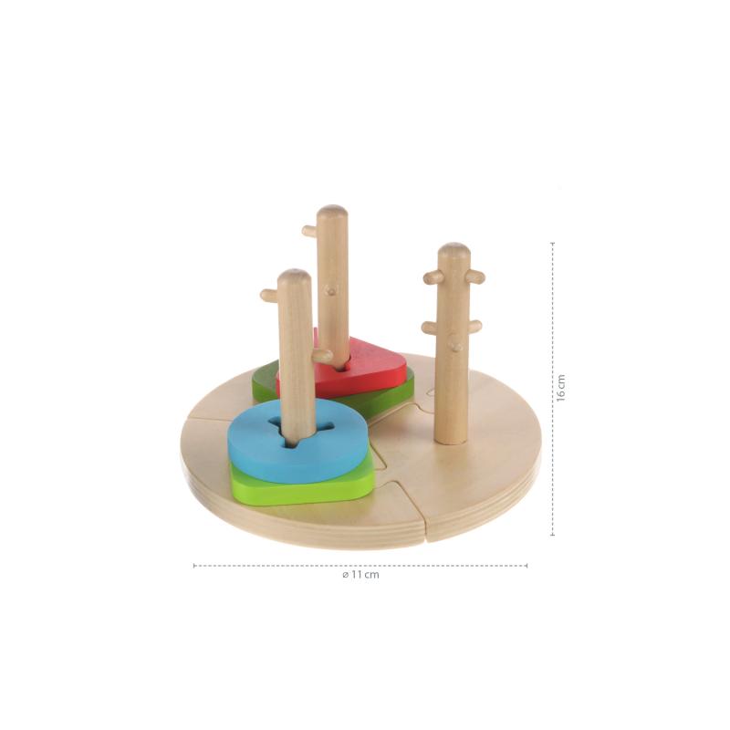 Drevené Montessori puzzle, Wood