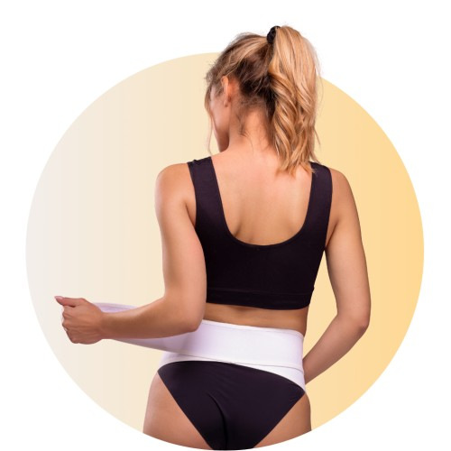 CARRIWELL Tehotenský nastaviteľný podporný pás White S/M 3