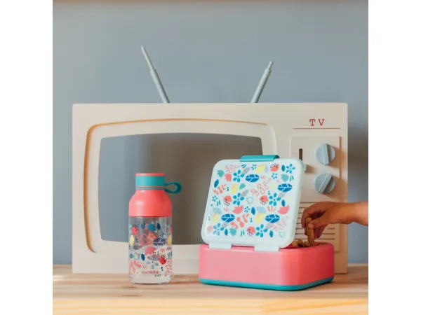 Plastová fľaša Ice Kids s pútkom Flowers 430 ml 2