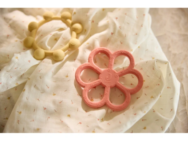 Hryzátka silikónové Flowers Coral Rose 2