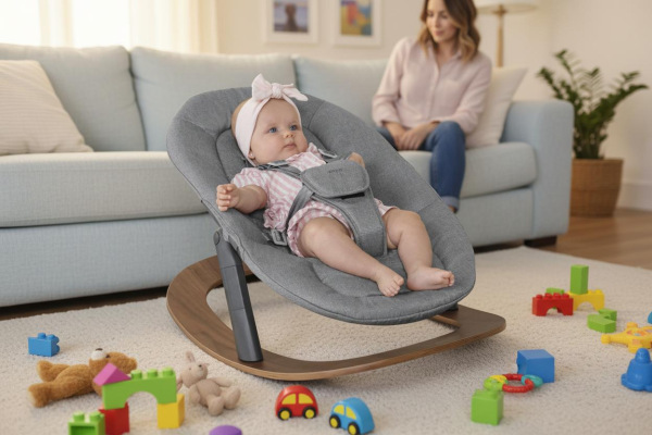 Set stolička Inpira + novorodenecký set + hojdacia základňa, Cookie Beige 19