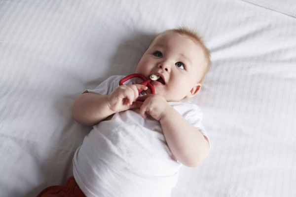 MATCHSTICK MONKEY Hryzátko a zubná kefka, RED 4