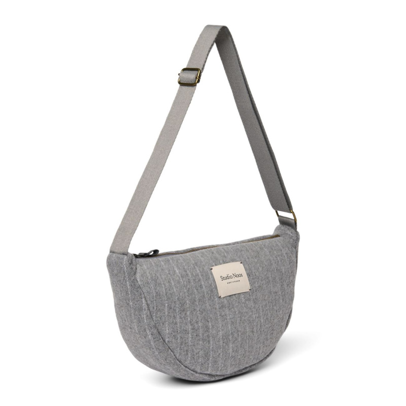 STUDIO NOOS - Flannel Chalkstripe Adult FANNY kabelka | Light Grey 1