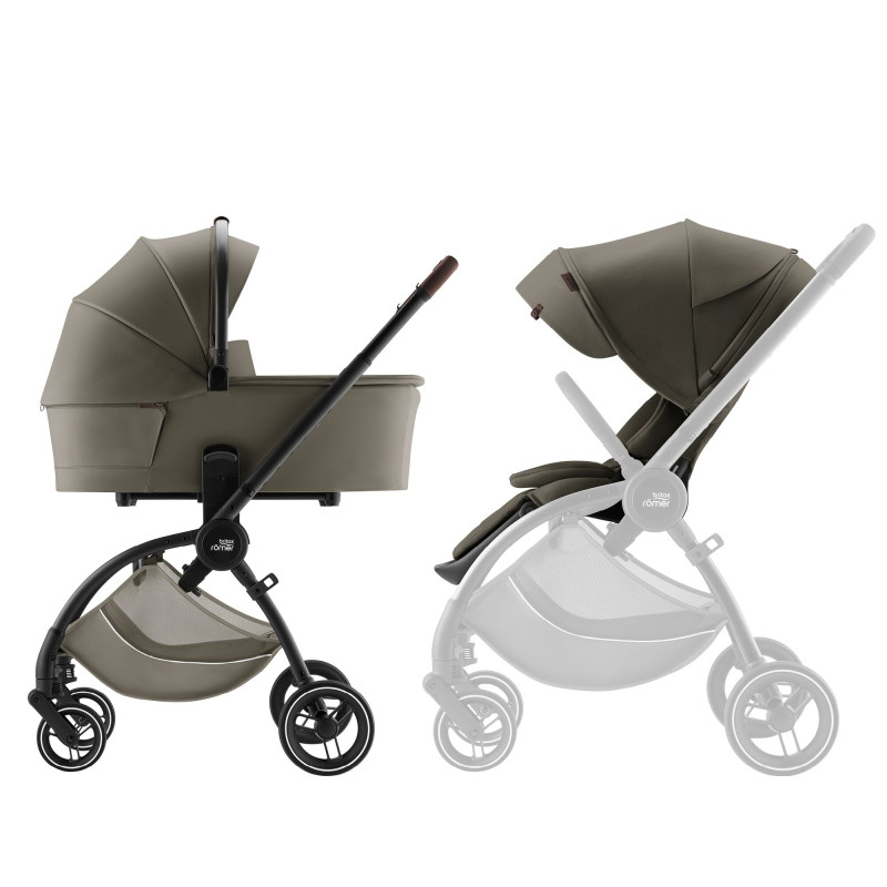Sada kočíka Rio + hlboká vanička Lux, Urban Olive