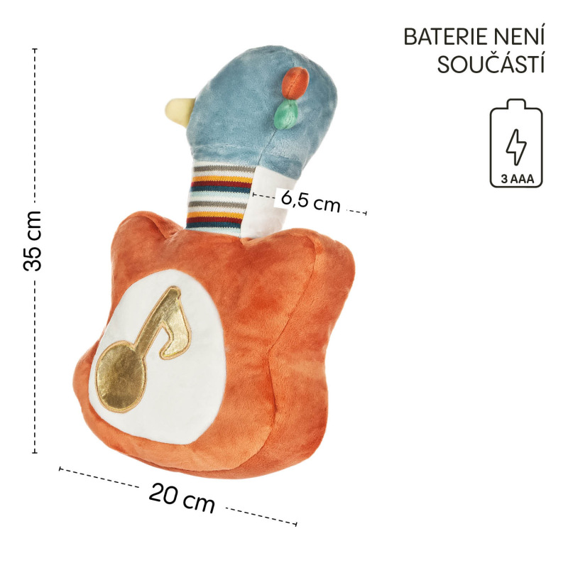 Plyšová hudobná hračka 3v1, My first guitar 5