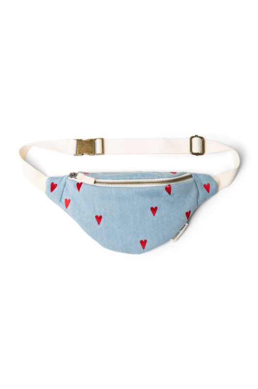 STUDIO NOOS - Denim Mini FANNY pack - ladvinka | Blue Hearts