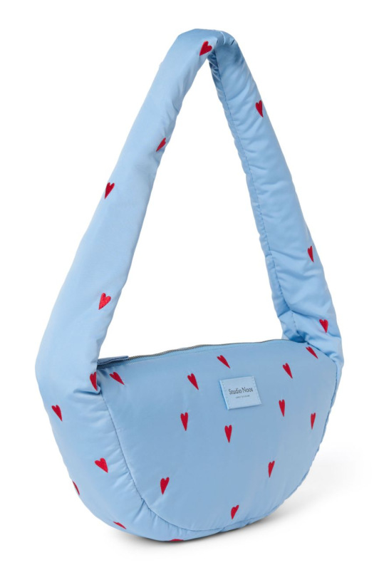 STUDIO NOOS - Puffy Mini Cross Body Bag | Light Blue Hearts 1