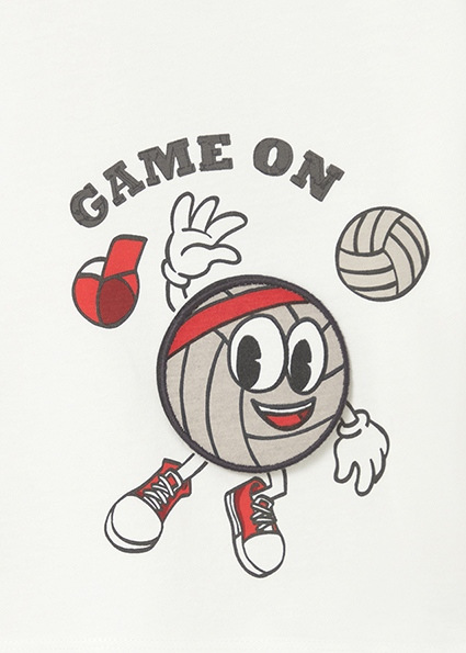 Mayoral tričko "Game on" Cream 2