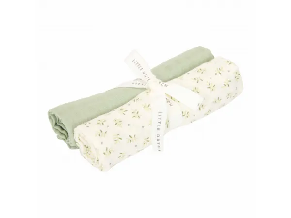 Plienky 70x70cm Blueberry Leaves & Sage 2 ks