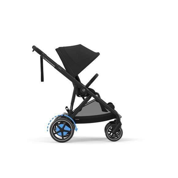 CYBEX Športový kočík E-GAZELLE, farba MOON BLACK (black rám)