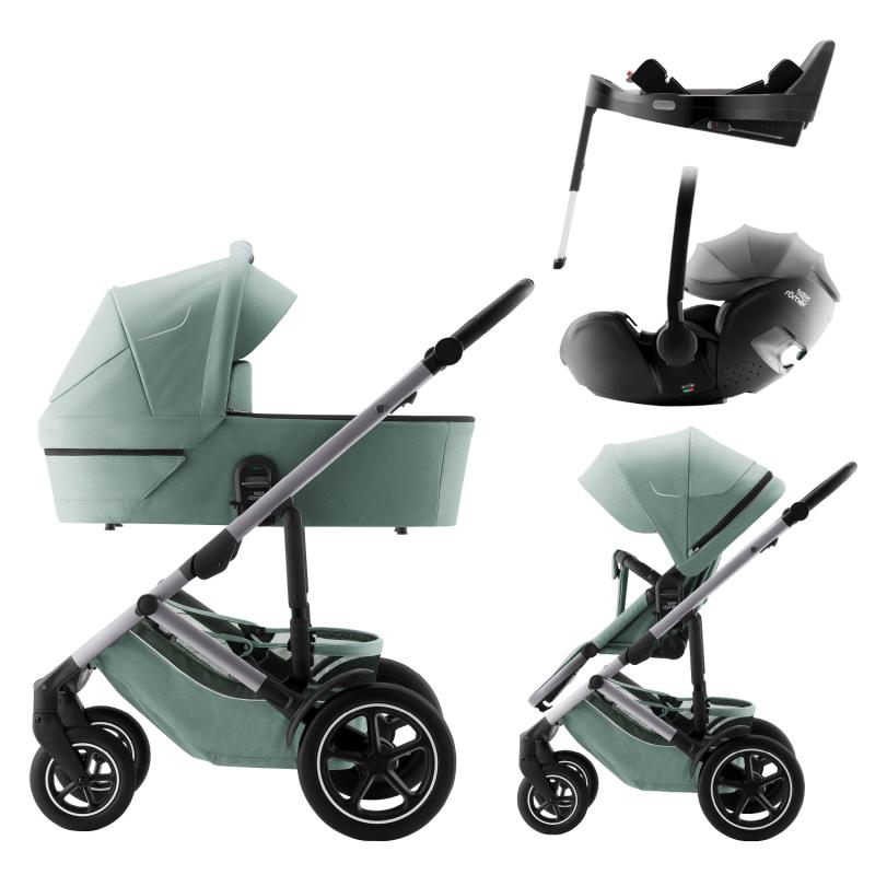 Set kočík Smile 5Z + hlboká korba + autosedačka Baby-Safe PRO + Vario Base 5Z Style, Jade Green