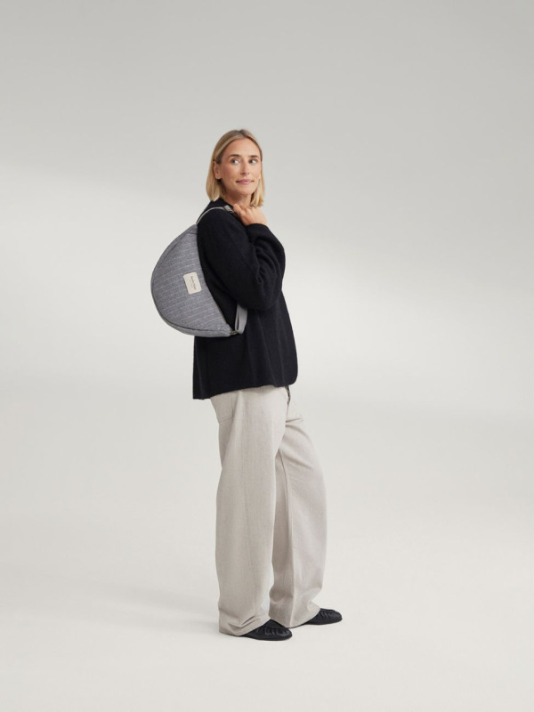 STUDIO NOOS - Flannel Chalkstripe Adult FANNY kabelka | Light Grey 5