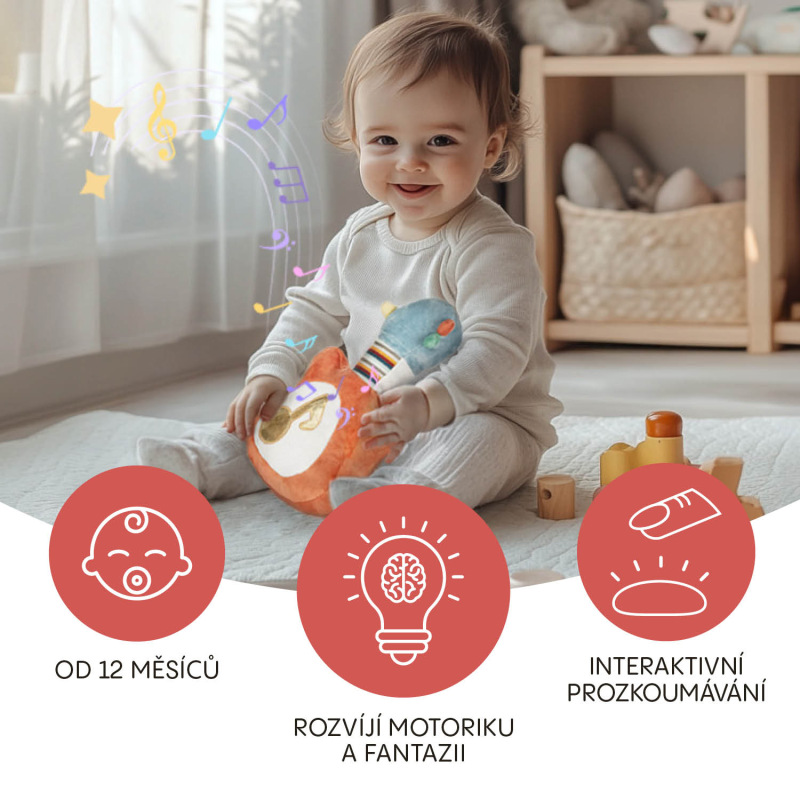 Plyšová hudobná hračka 3v1, My first guitar 1