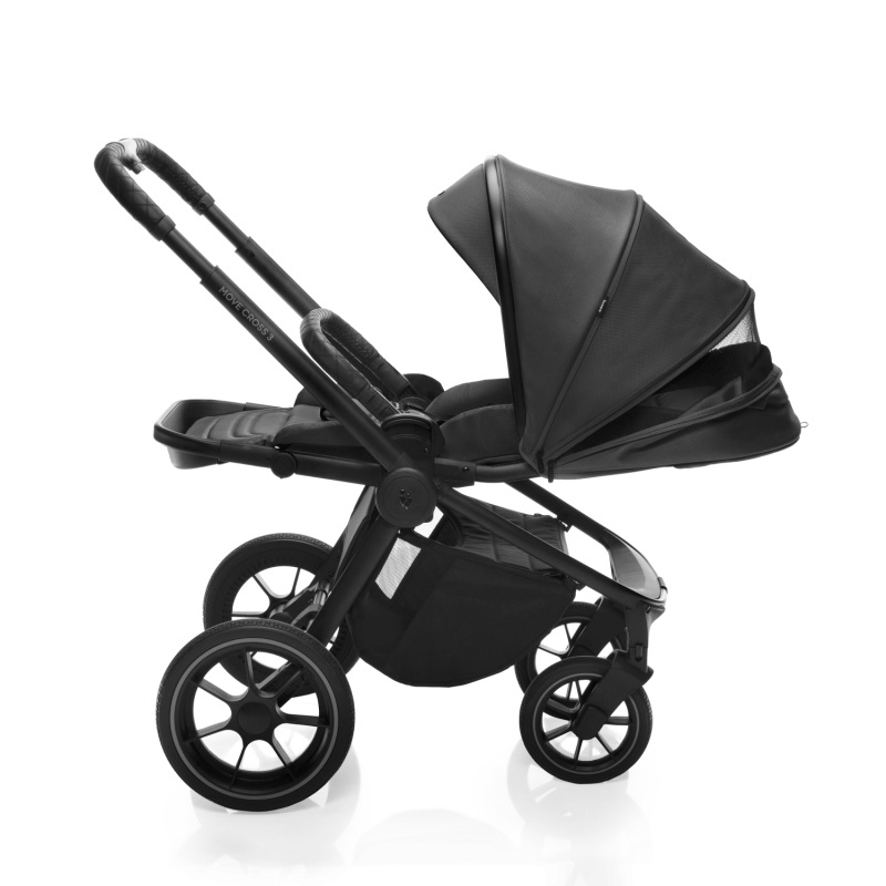 Set Športový kočík Move Cross 3 + korba XL 3 + adaptéry, All Black 11