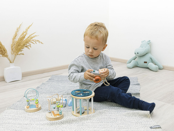 Dřevěná aktivity vkládačka, Blue 6