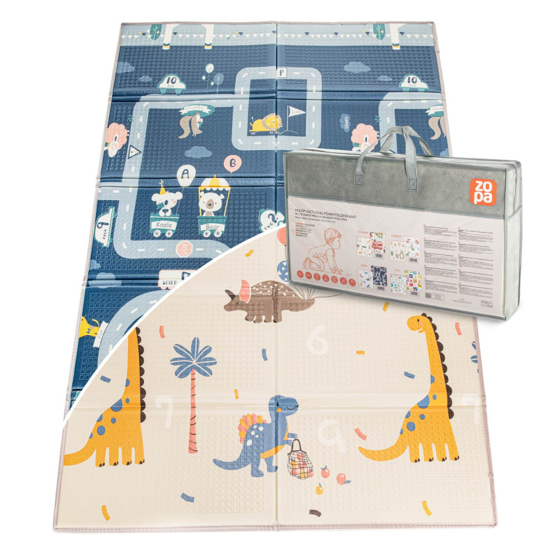 Multifunkční pěnová skládací podložka oboustranná 180x120, Dino 6
