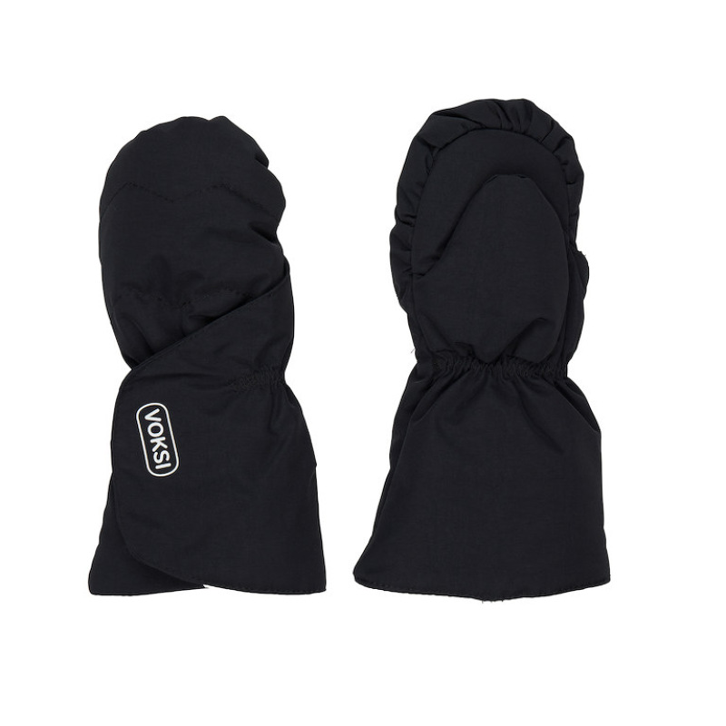 Voksi Baby Mittens black / light grey 0-1y