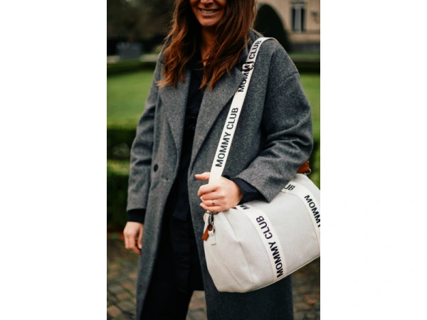Prebaľovacia taška Mommy Club Signature Canvas Off White 13