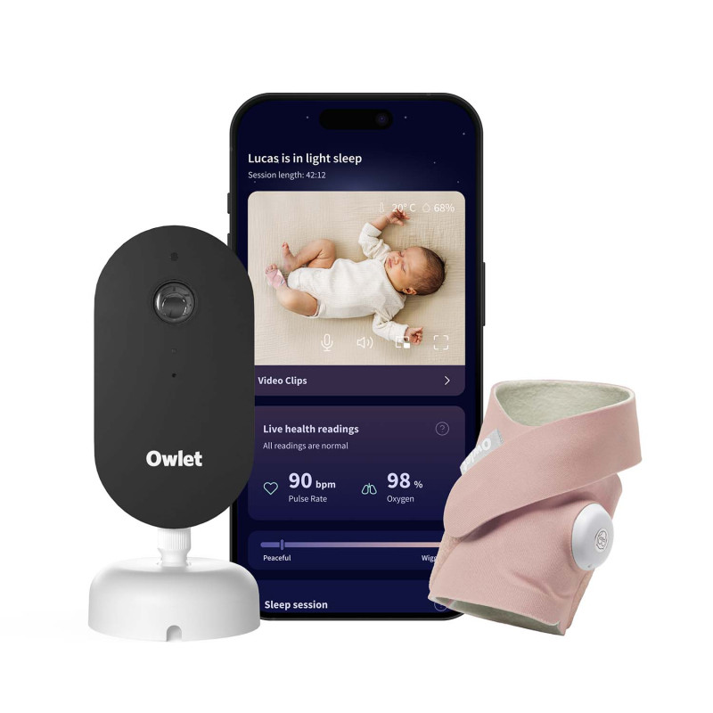 Owlet Dream Duo DUSTY ROSE s kamerou Dream Sight - monitor bábätka novej generácie
