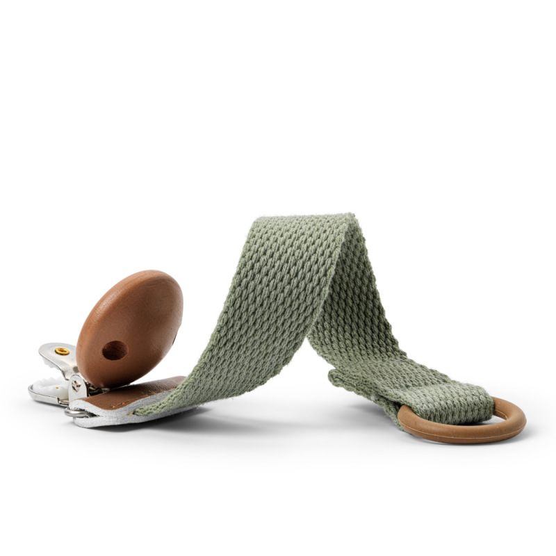 ELODIE DETAILS Klip na cumlík drevený Hazy Jade 1