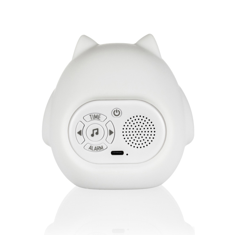 Silikónový detský budík s nočným svetlom a hudbou, Owl 2