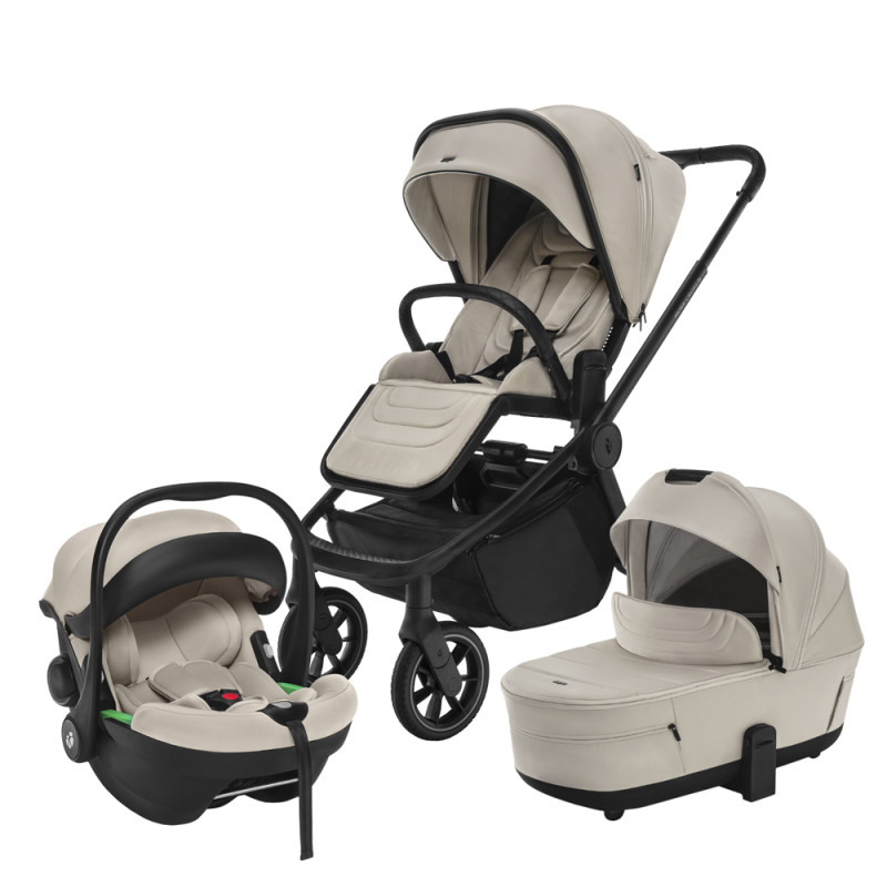 Set kočík Move Cross 5 + hlboká korba Move XL 5 + autosedačka XM podľa vlastného výberu, Ivory Beige