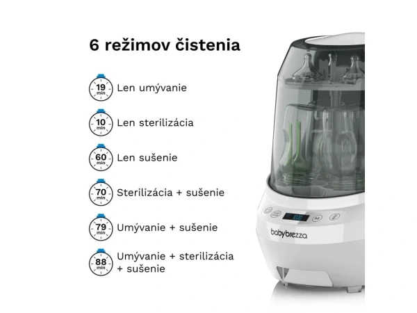 Baby Brezza Bottle Washer Pro All White - umývačka fliaš 5